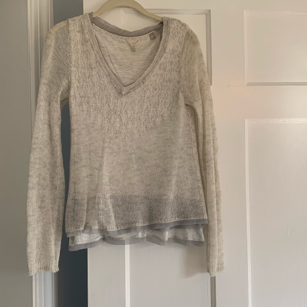 Knitted & Knotted (Anthropologie) Grey Sweater